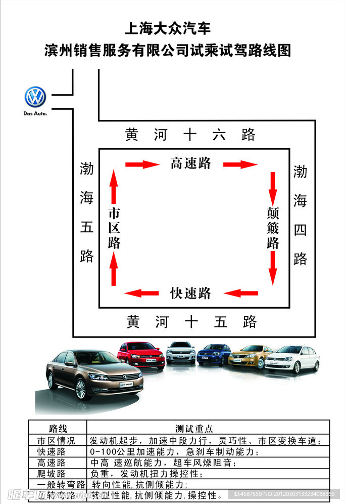 上海大众试乘试驾路线图