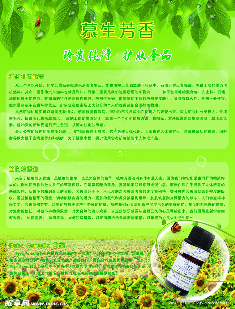 精油化妆品宣传