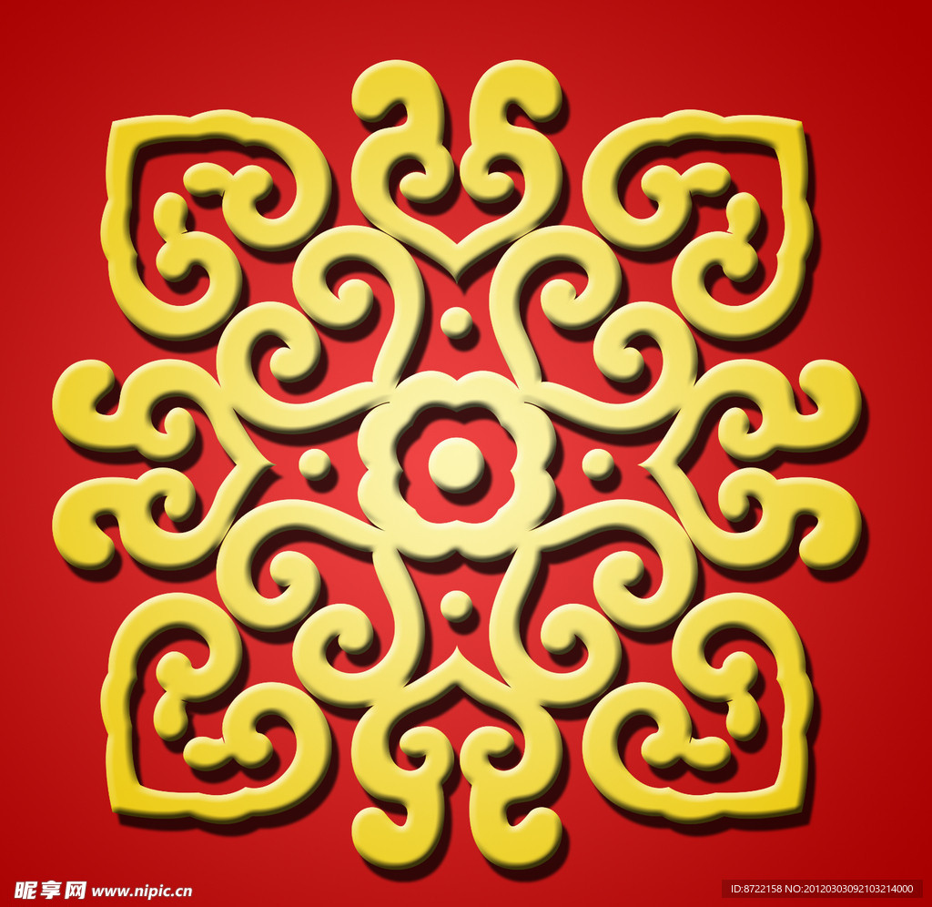 金色欧式花纹