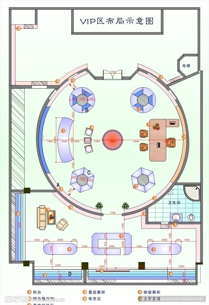 珠宝店VIP区布局图