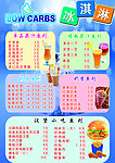 冰淇淋菜单