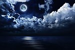 夜晚的月亮风景