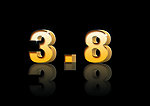 38立体字