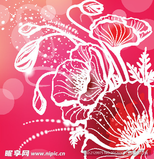 绚丽花纹背景