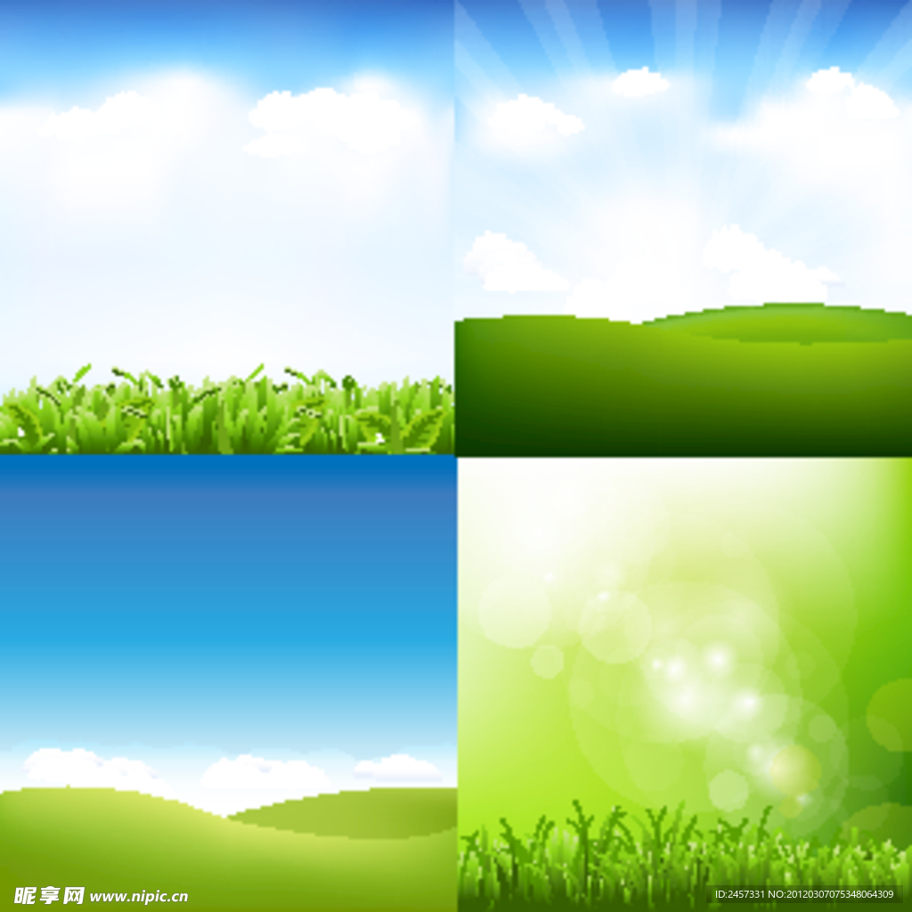 春天绿野背景