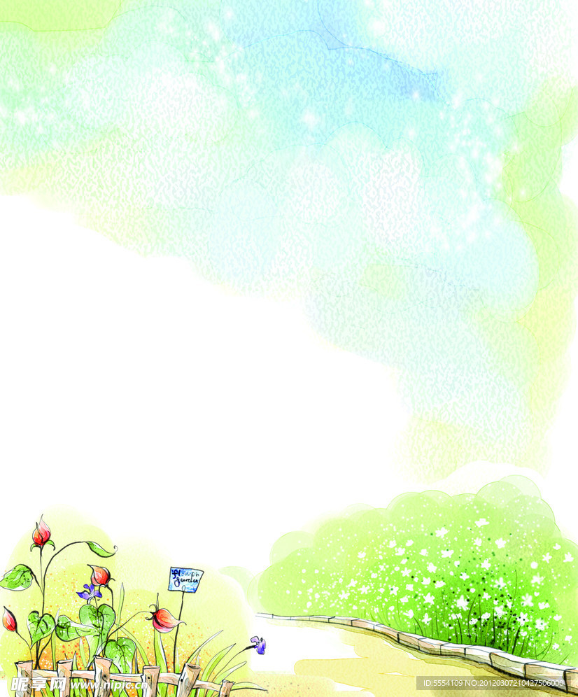 水粉画底图
