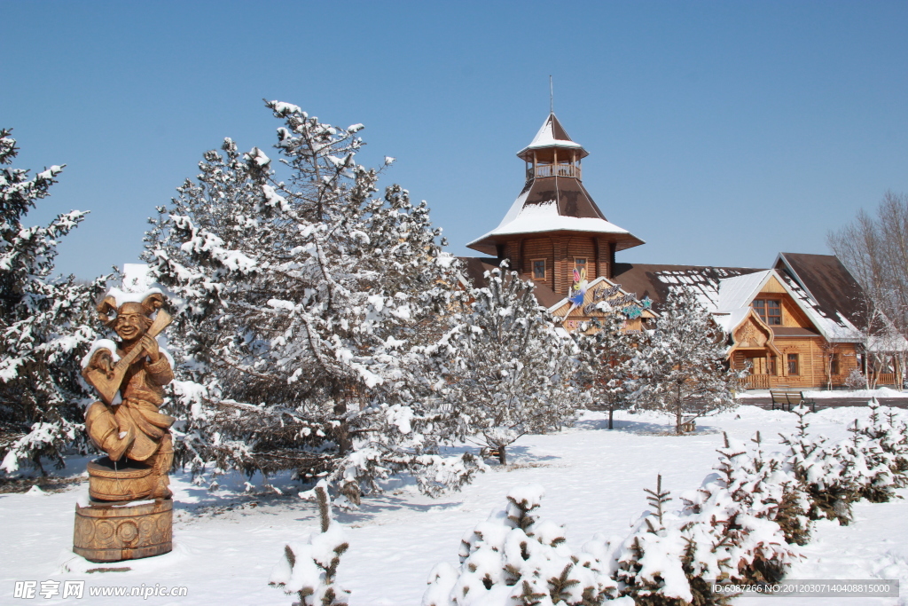 伏尔加庄园 雪景