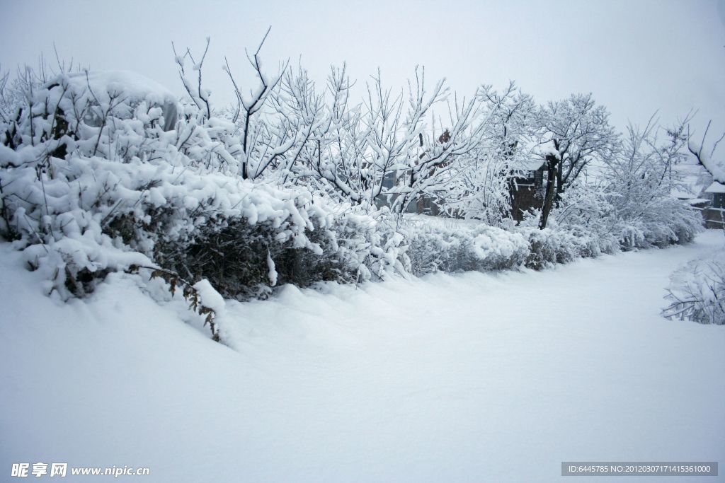 山村雪景