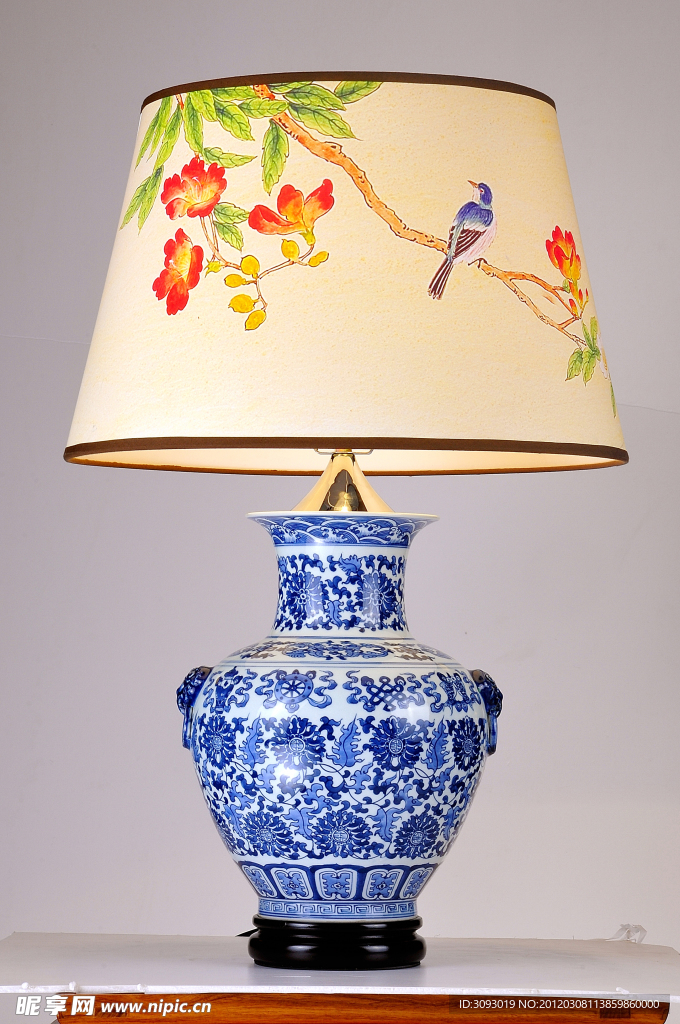 中式陶瓷台灯