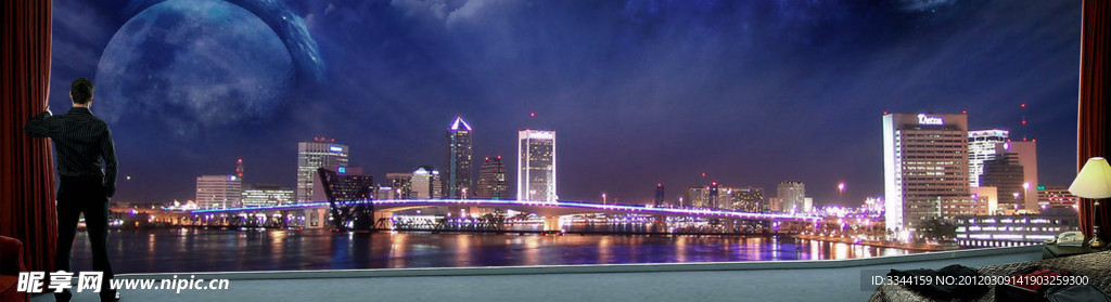 夜晚 商务 风景