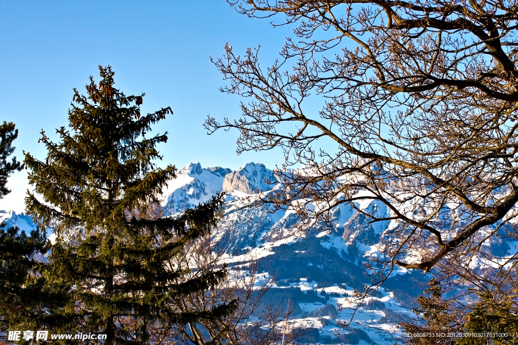 冬季雪山高原