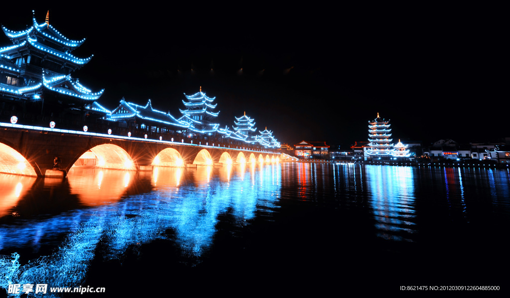 四川罗江夜景