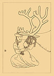 姑娘与驯鹿 鄂温克族