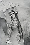 撑伞的美女