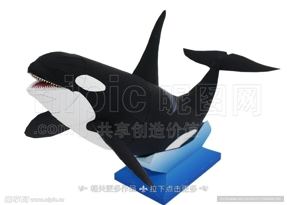 海豚纸模