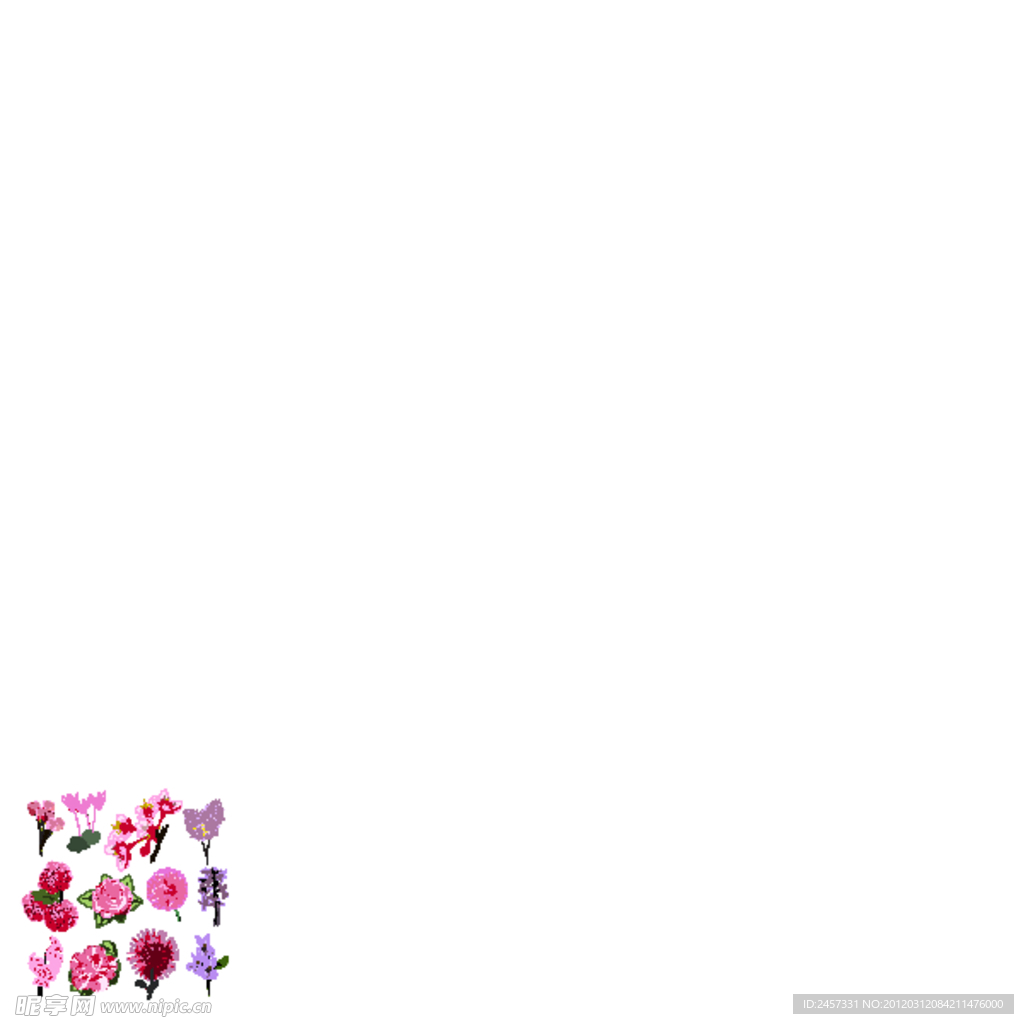 手绘鲜花矢量