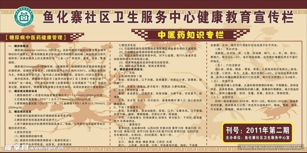 糖尿病宣传栏