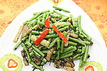 紫苏豆角炒茄柳