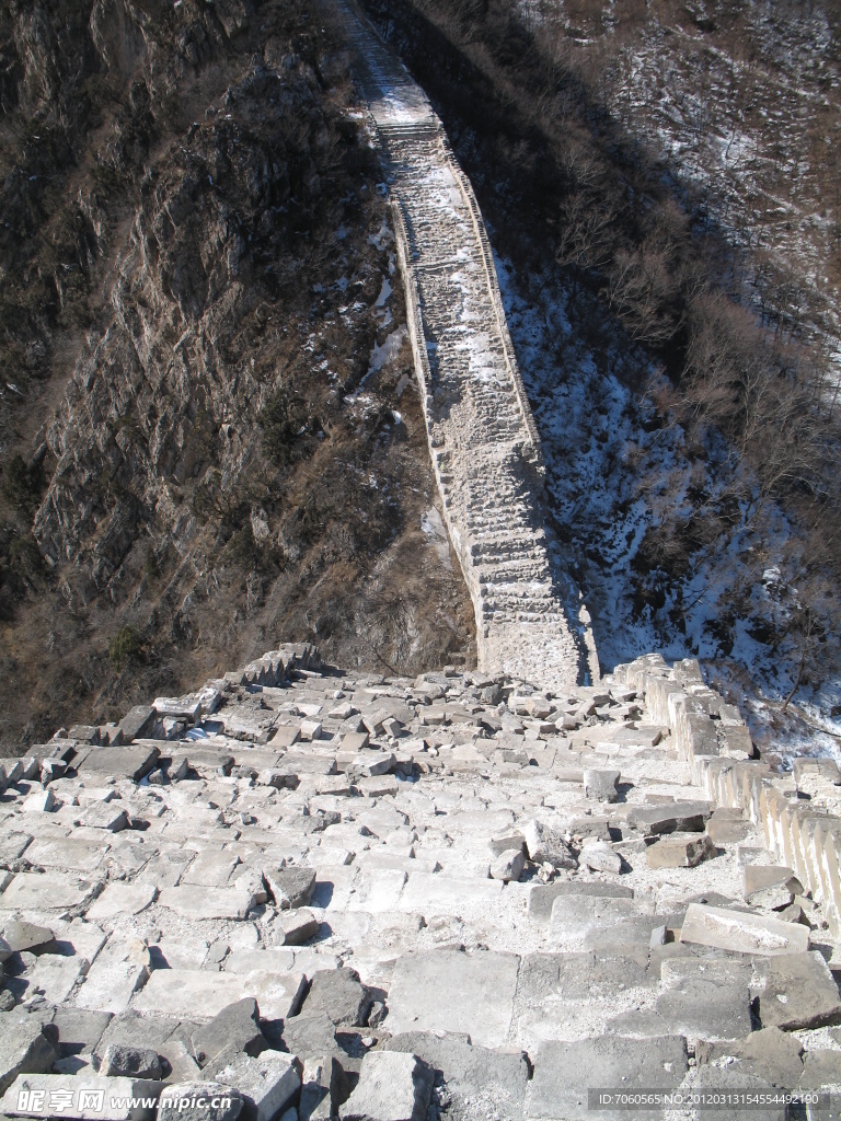 雪中长城