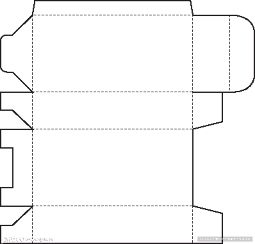 特殊盒型展开图