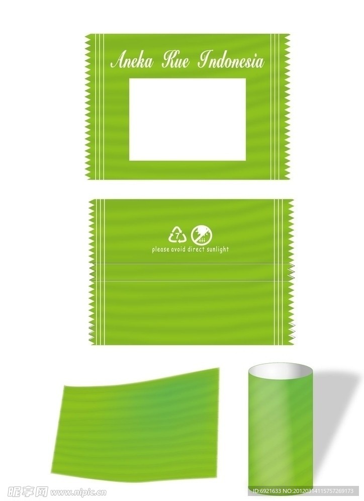 绿色环保的芭蕉叶包装图