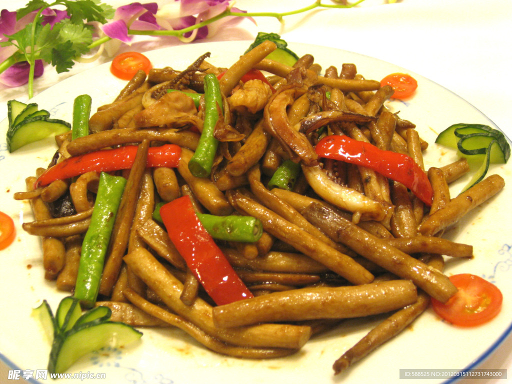 茶树菇炒双脆
