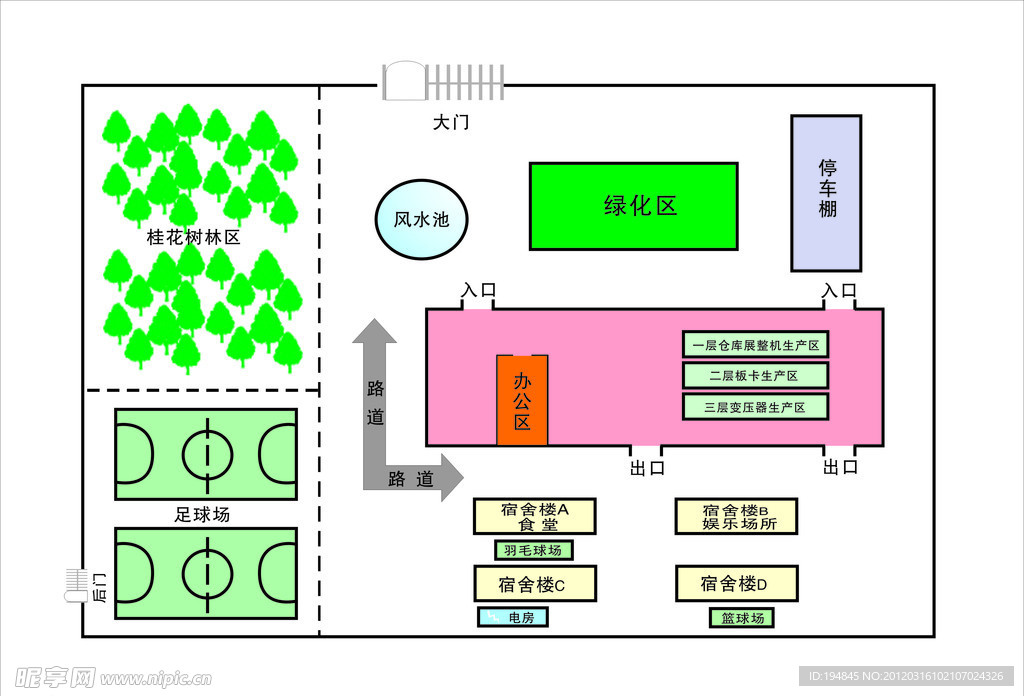 平面示意图