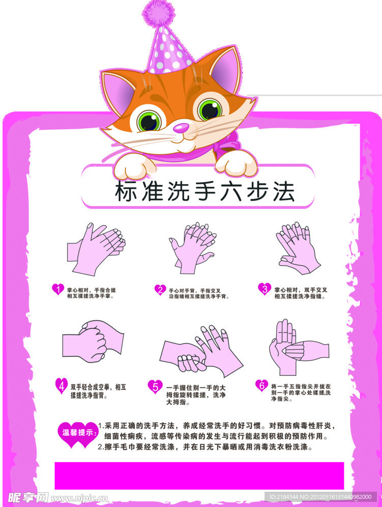 六步洗手法