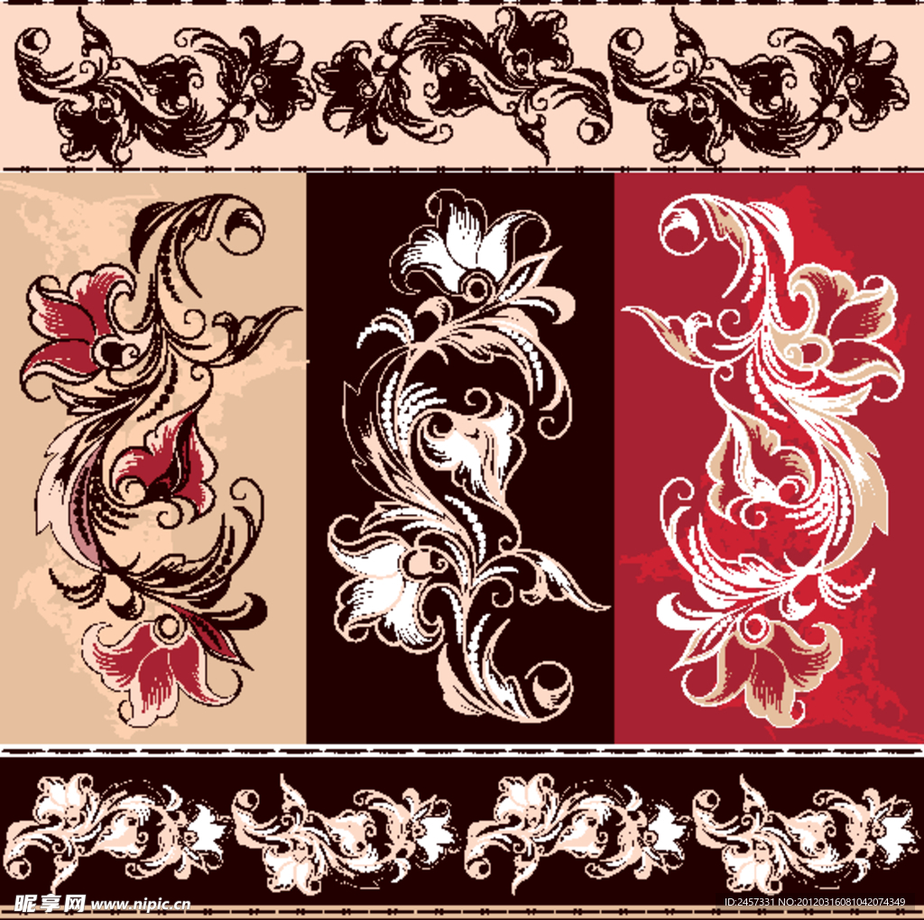 欧式花纹 古典花纹底纹