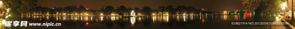 公园夜景全景