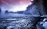 湖水雪景