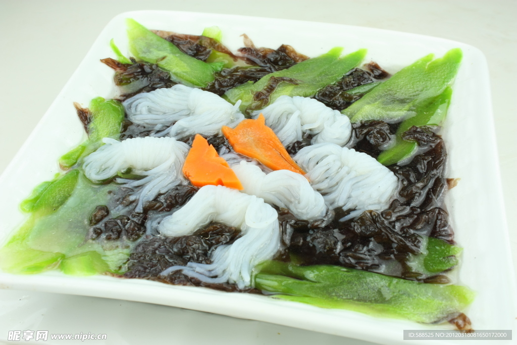 凉瓜紫菜浸芋丝