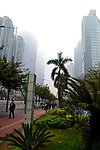 大雾中的广州天河
