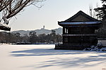 雪中烟雨楼（远处棒锤山）