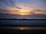 巴厘岛的夕阳海滩