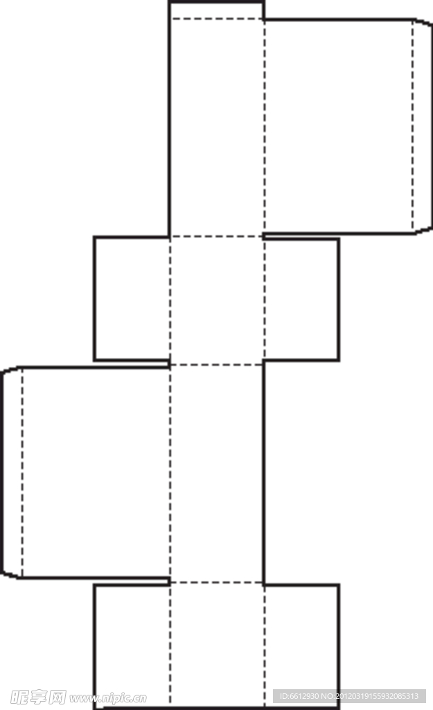 彩盒刀线 特殊盒型展开图