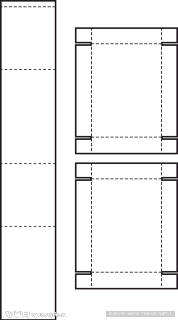 彩盒刀线 特殊盒型展开图