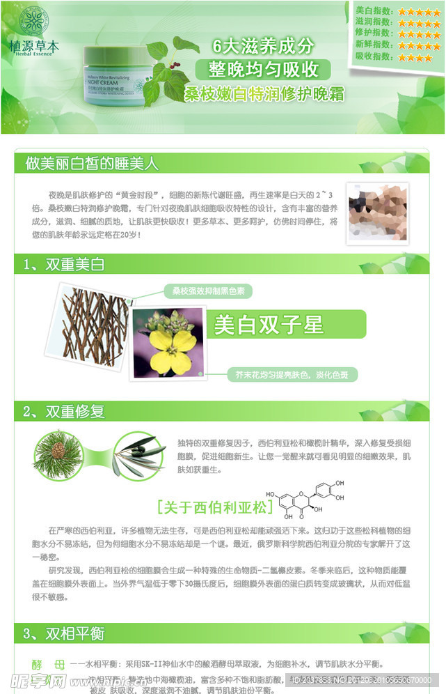 桑枝嫩白特润修护晚霜