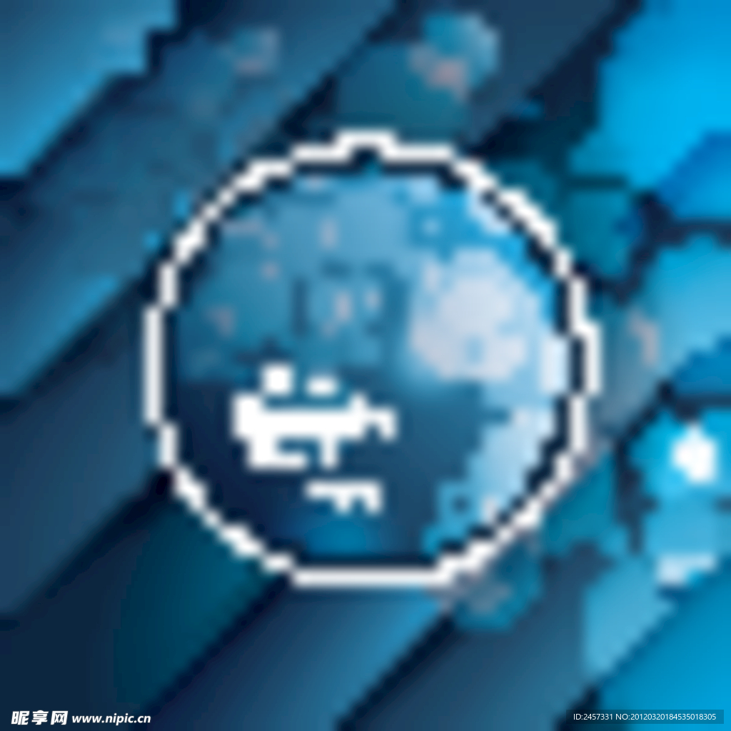 蓝色动感圆点光点线条