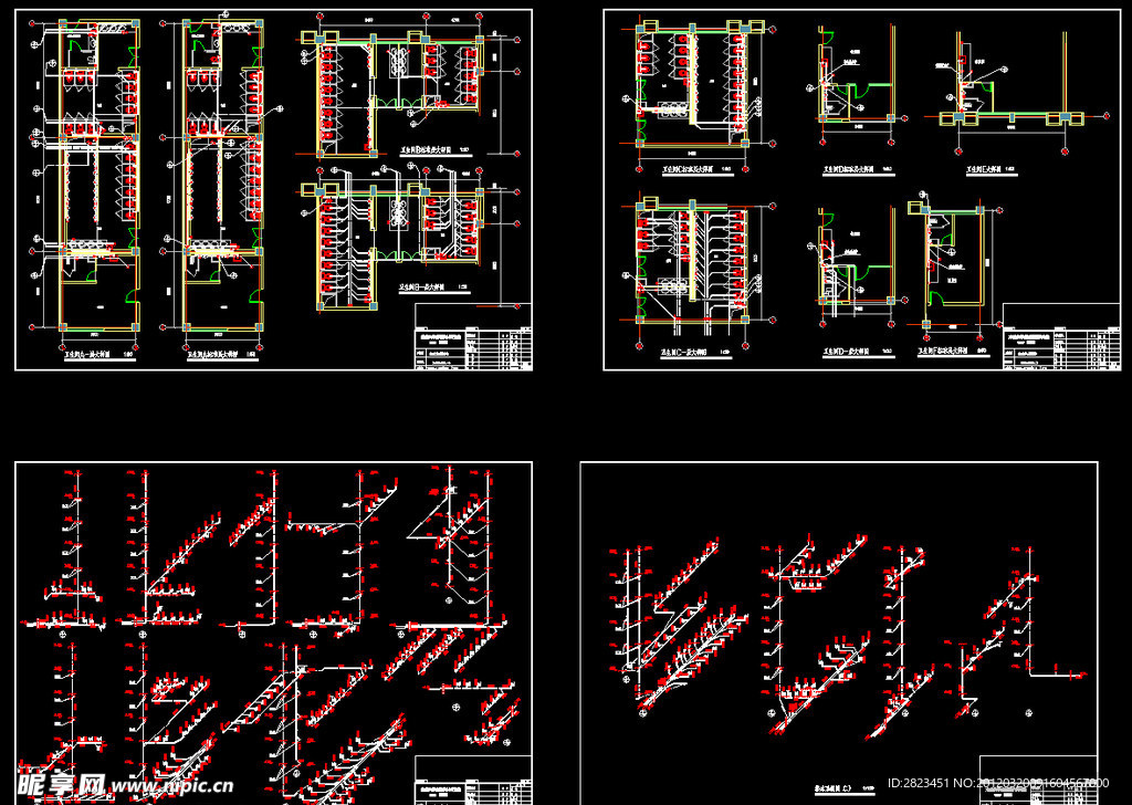 教学楼 卫生间 给排水总图