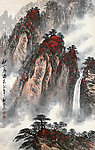 秋山飞瀑