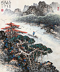 秋江泛舟