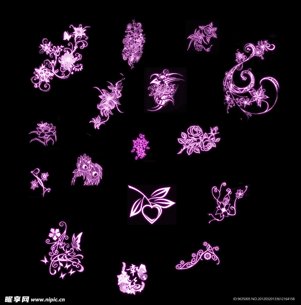 花样杂花花纹