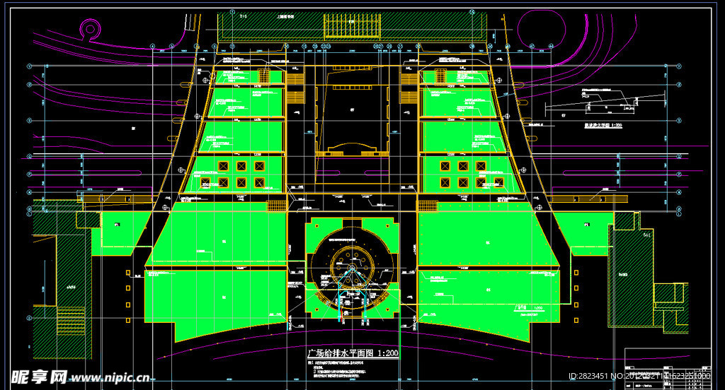 广场给排水平面图