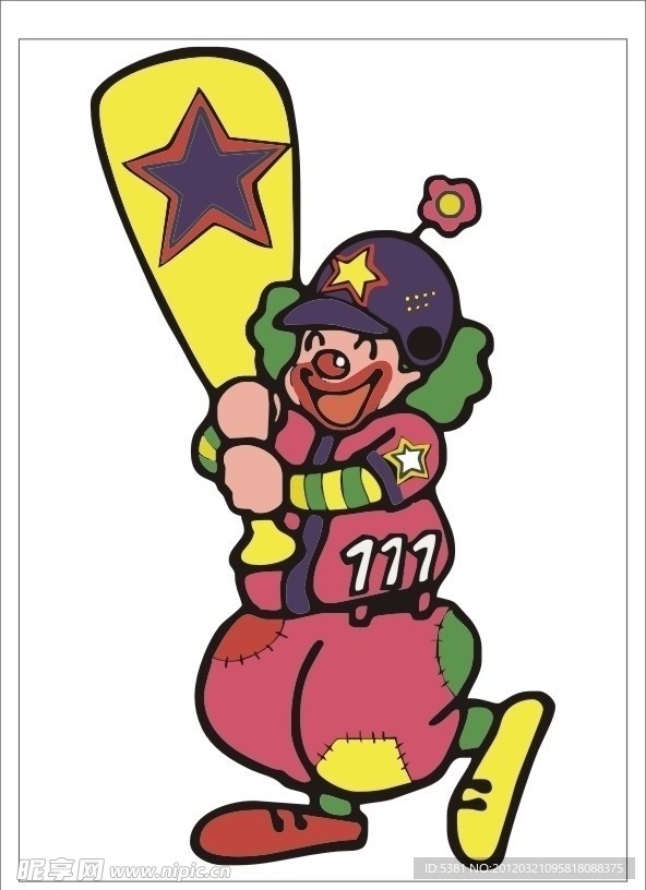 卡通 魔术牌 小丑