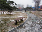 雪后长凳