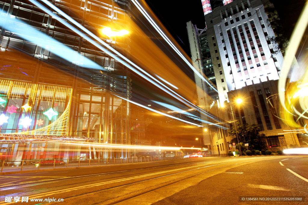 科技抽象现代夜景城市