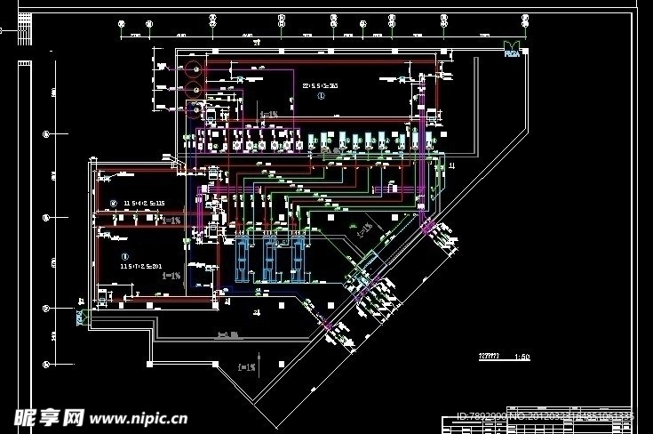 机房给排水CAD