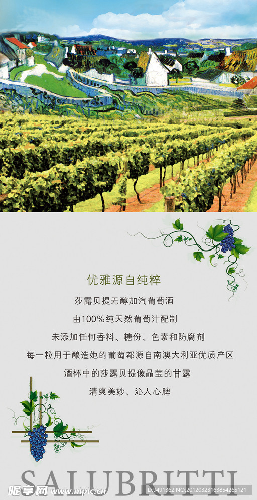 高档葡萄酒宣传单