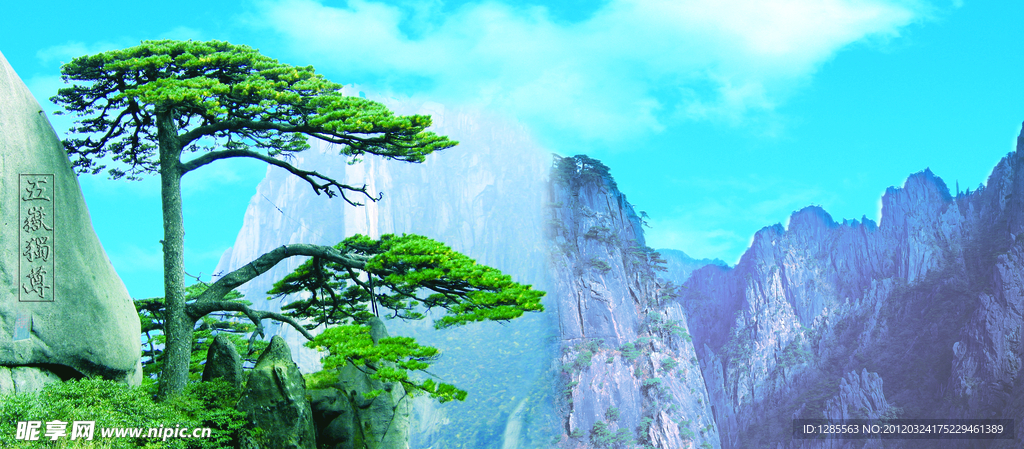 迎客松 山景